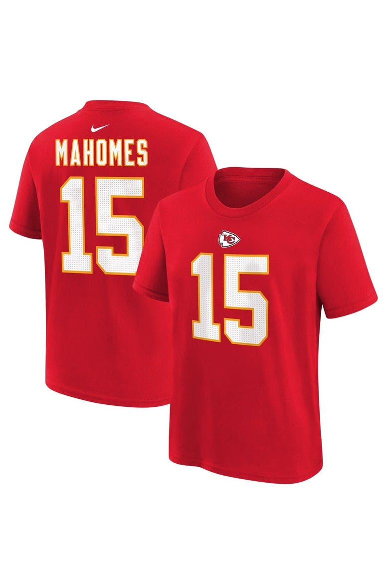 Youth Nike Patrick Mahomes Red Kansas City Chiefs Player Name & Number T-Shirt, Main, color, Red