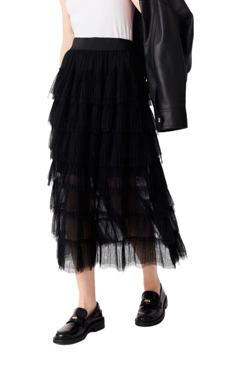 Tulle Midi Skirt