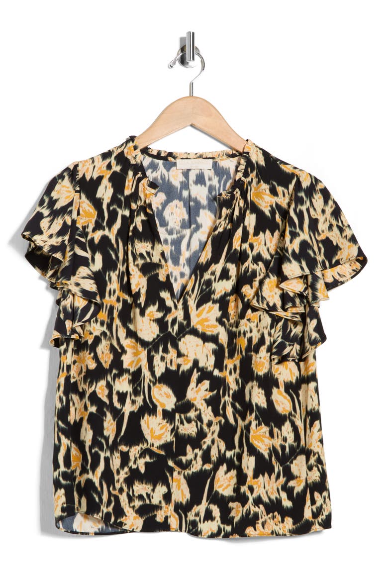 Lilo Flutter Sleeve Top, Alternate, color, TOURMALINE