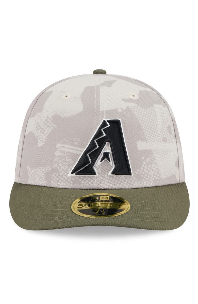 New Era Men's New Era Light Beige/Olive Arizona Diamondbacks 2025 Armed Forces Day Low Profile 59FIFTY Fitted Hat, Alternate, color, Light Beige