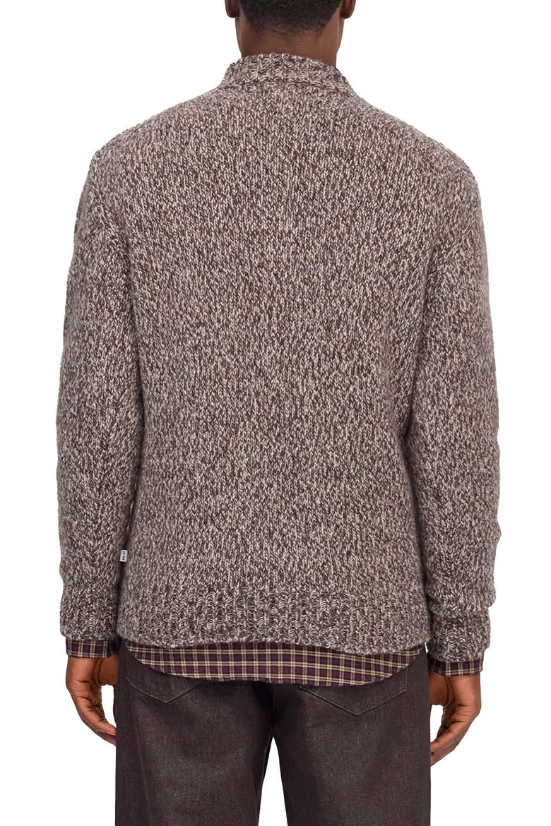 Flint V-Neck Wool Blend Sweater, Alternate, color, DEEP TRUFFLE