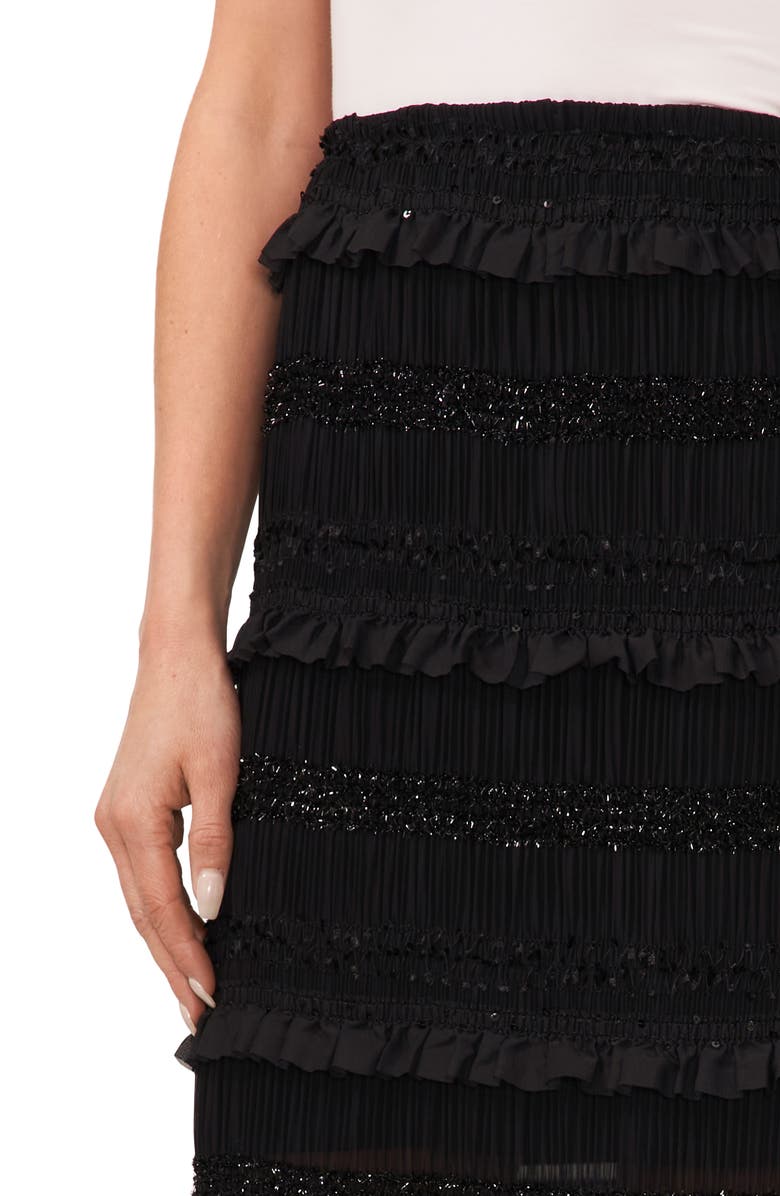 CeCe Sparkle Stripe Ruffle Chiffon Skirt, Alternate, color,