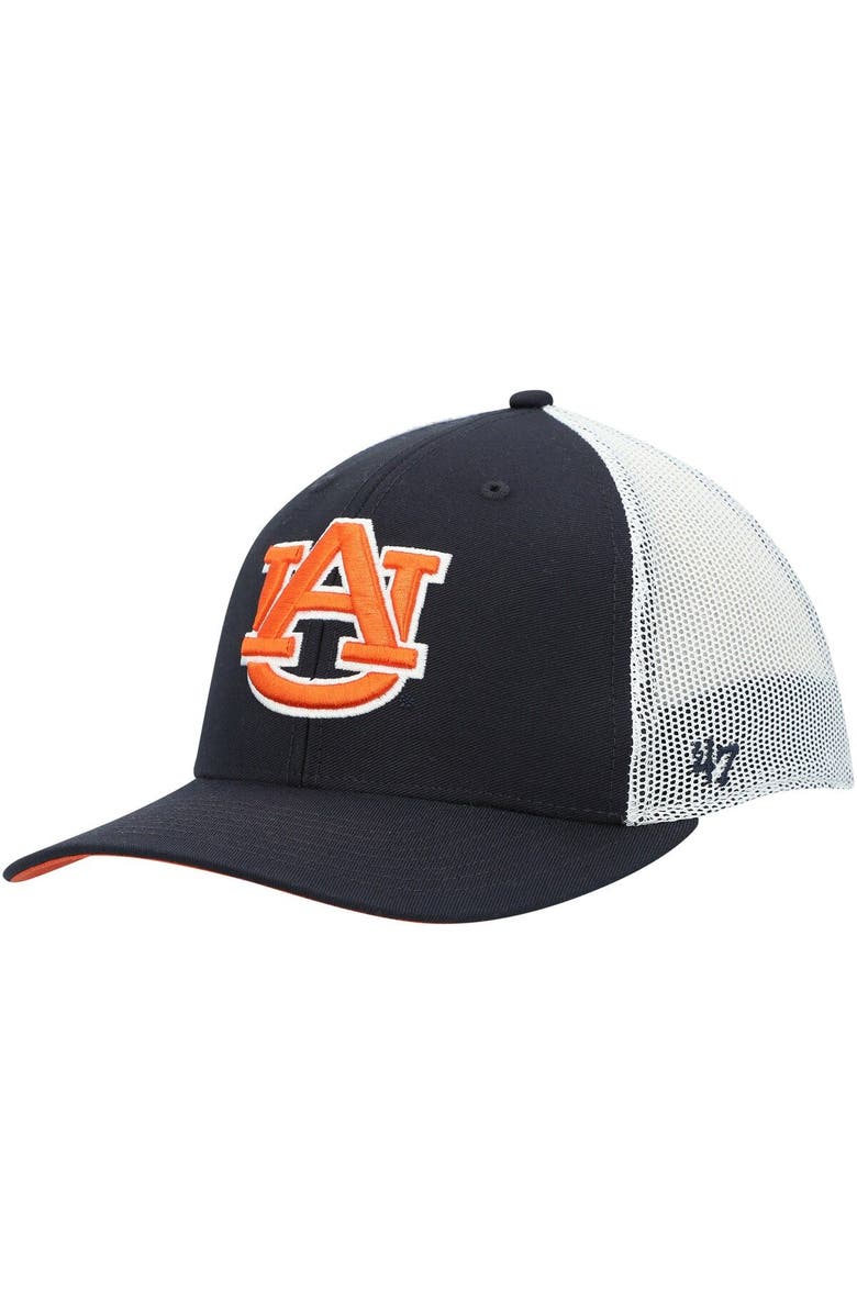 '47 Men's '47 Navy/White Auburn Tigers Basic Two-Tone Trophy Flex Hat, Main, color,