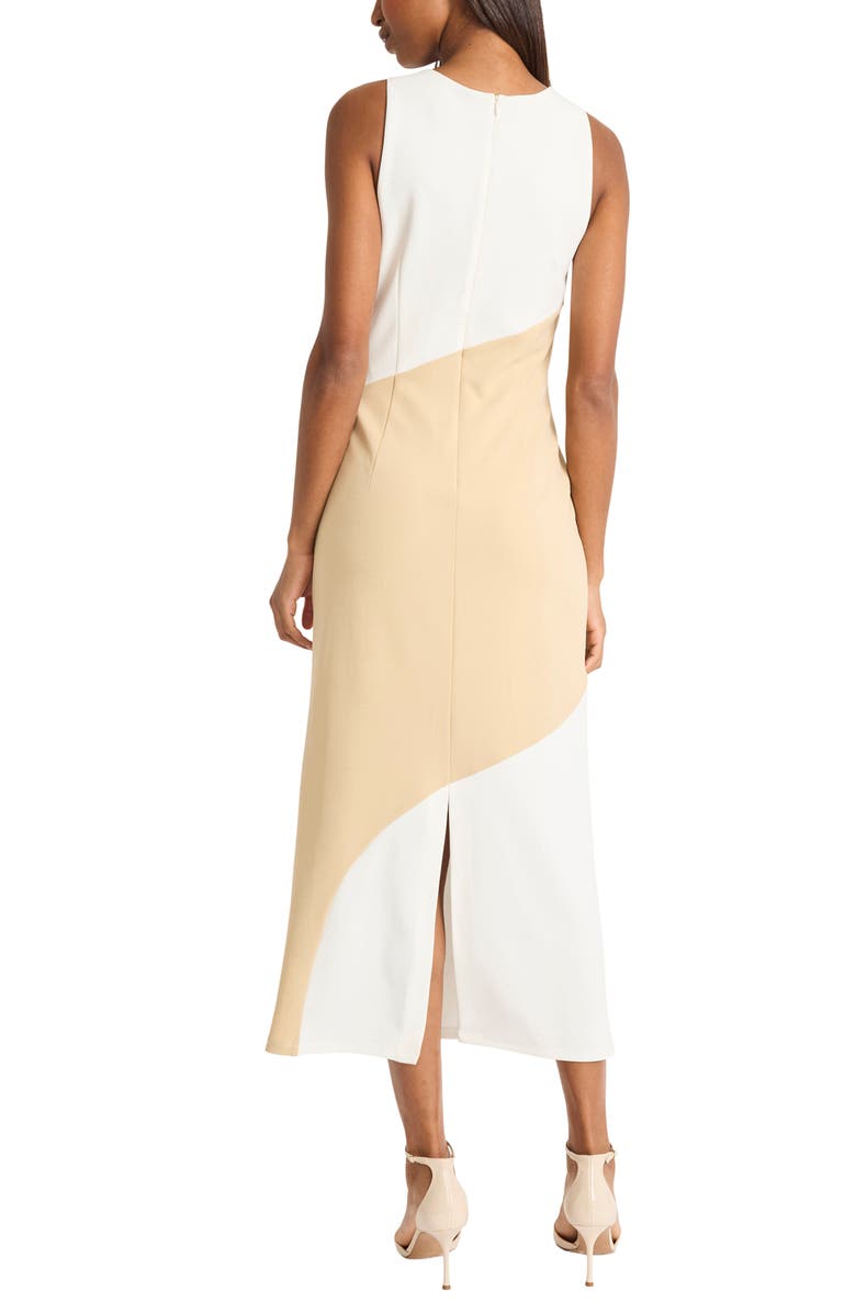 Colorblock Sleeveless A-Line Dress