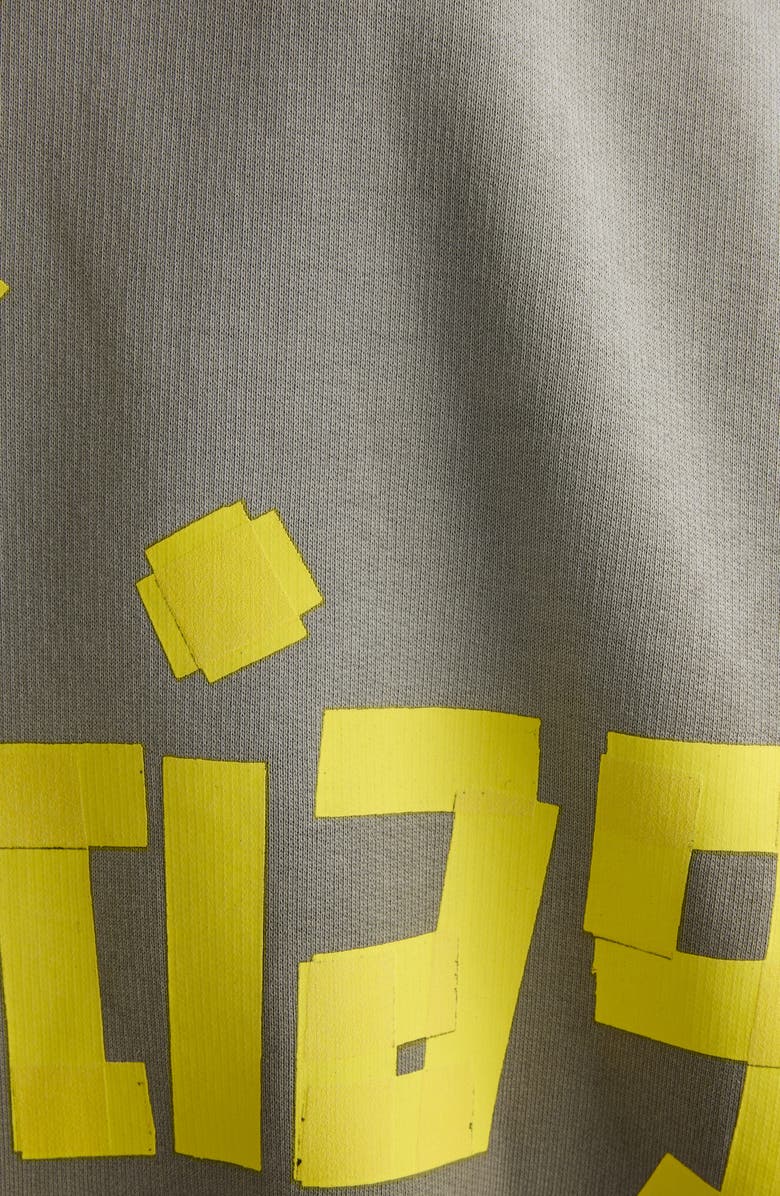 Balenciaga Tape Type Ripped Pocket Large Fit Fleece Hoodie, Alternate, color,