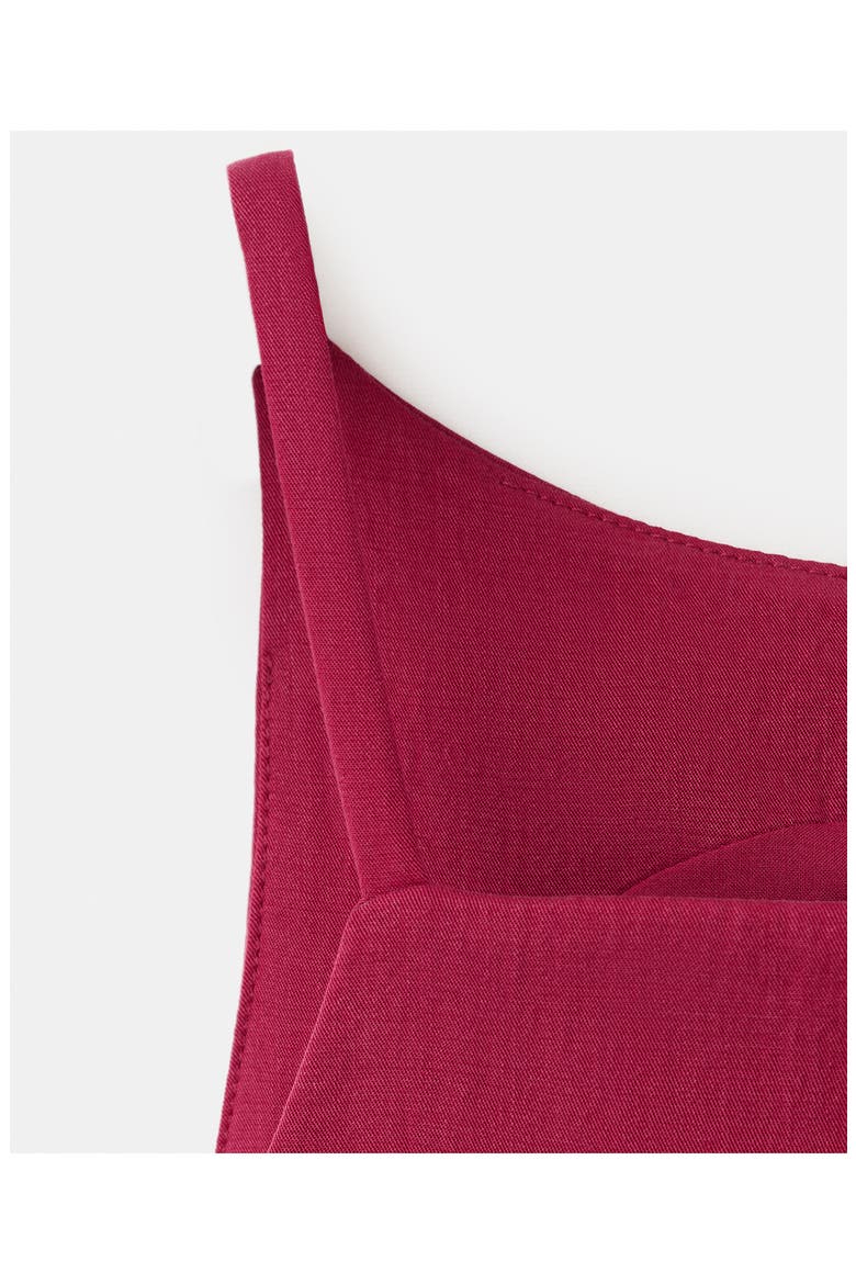 Square Neck Button Front Top, Alternate, color, RED