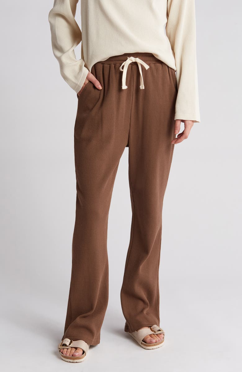 Onia Waffle Knit Flare Leg Pants, Main, color,