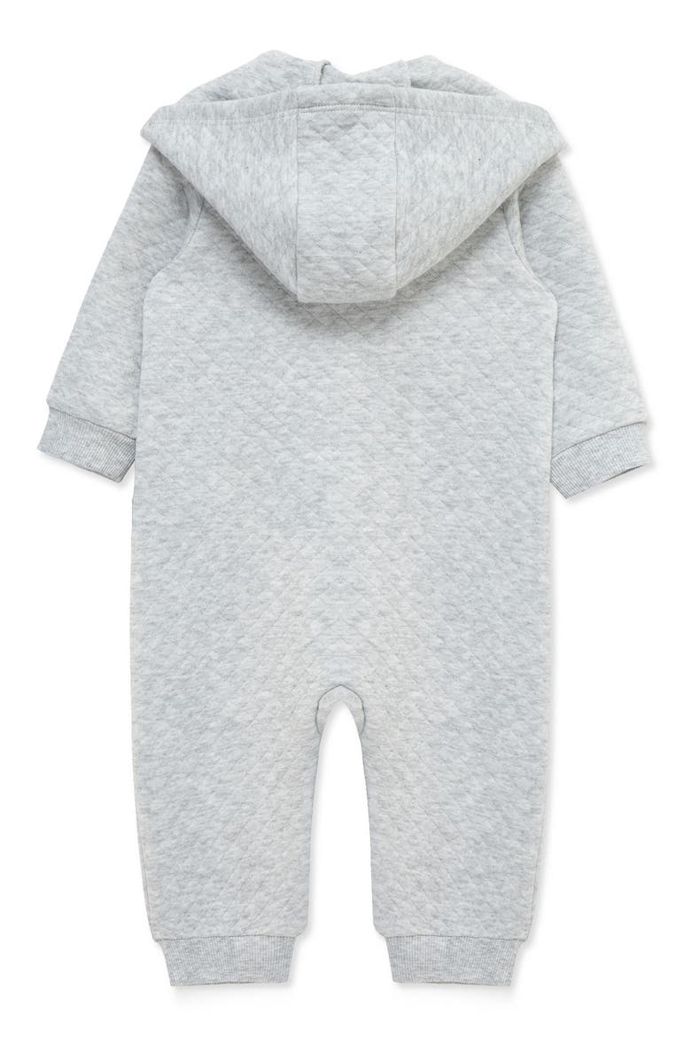 Quilted Hooded Romper, Alternate, color, HEATHER GRAY