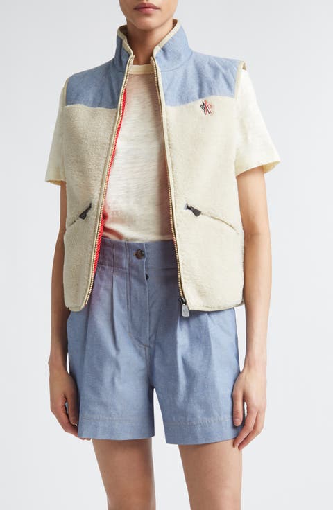 High Pile Fleece & Chambray Vest