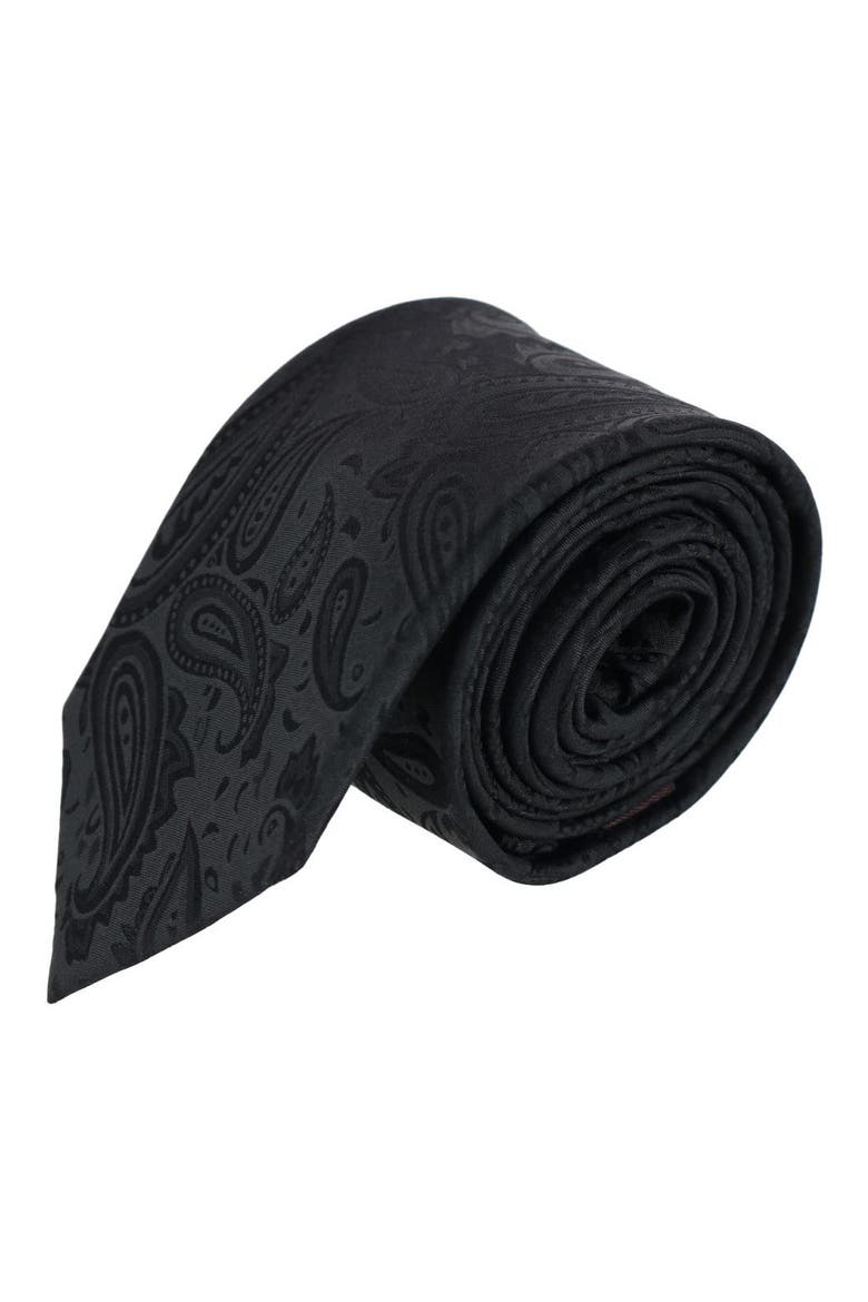 Banbury Silk Tie, Main, color, BLACK