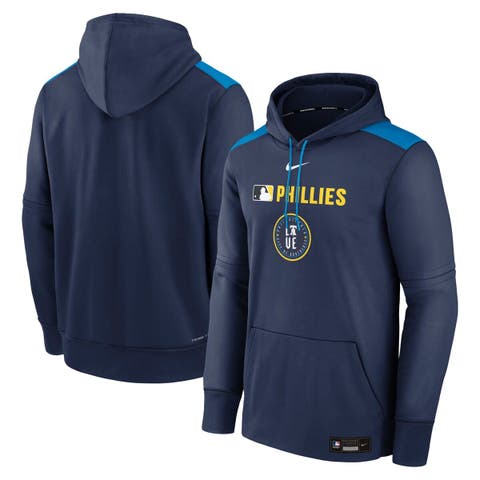 Men's Nike  Navy Philadelphia Phillies Authentic Collection City Connect Therma Pullover Hoodie
