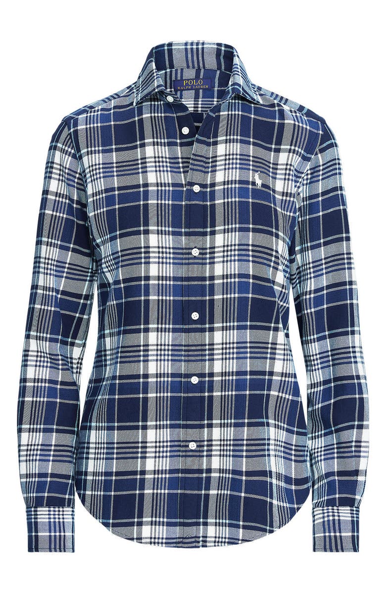 Polo Ralph Lauren Slim Fit Plaid Cotton Button-Up Shirt, Alternate, color,