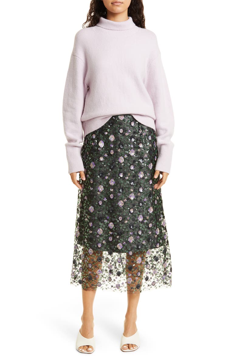 Vince Wool Blend Turtleneck Sweater, Alternate, color, Pale Rose