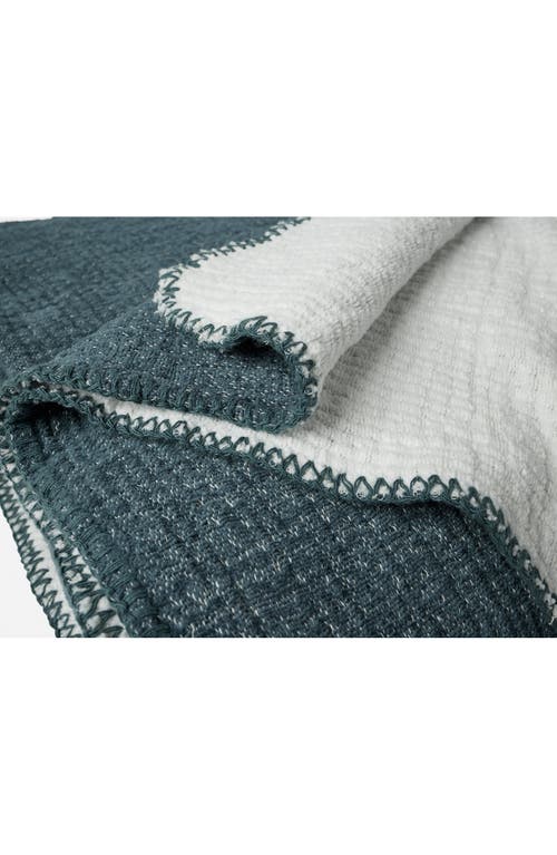Coyuchi Cozy Organic Cotton Blanket In Blue