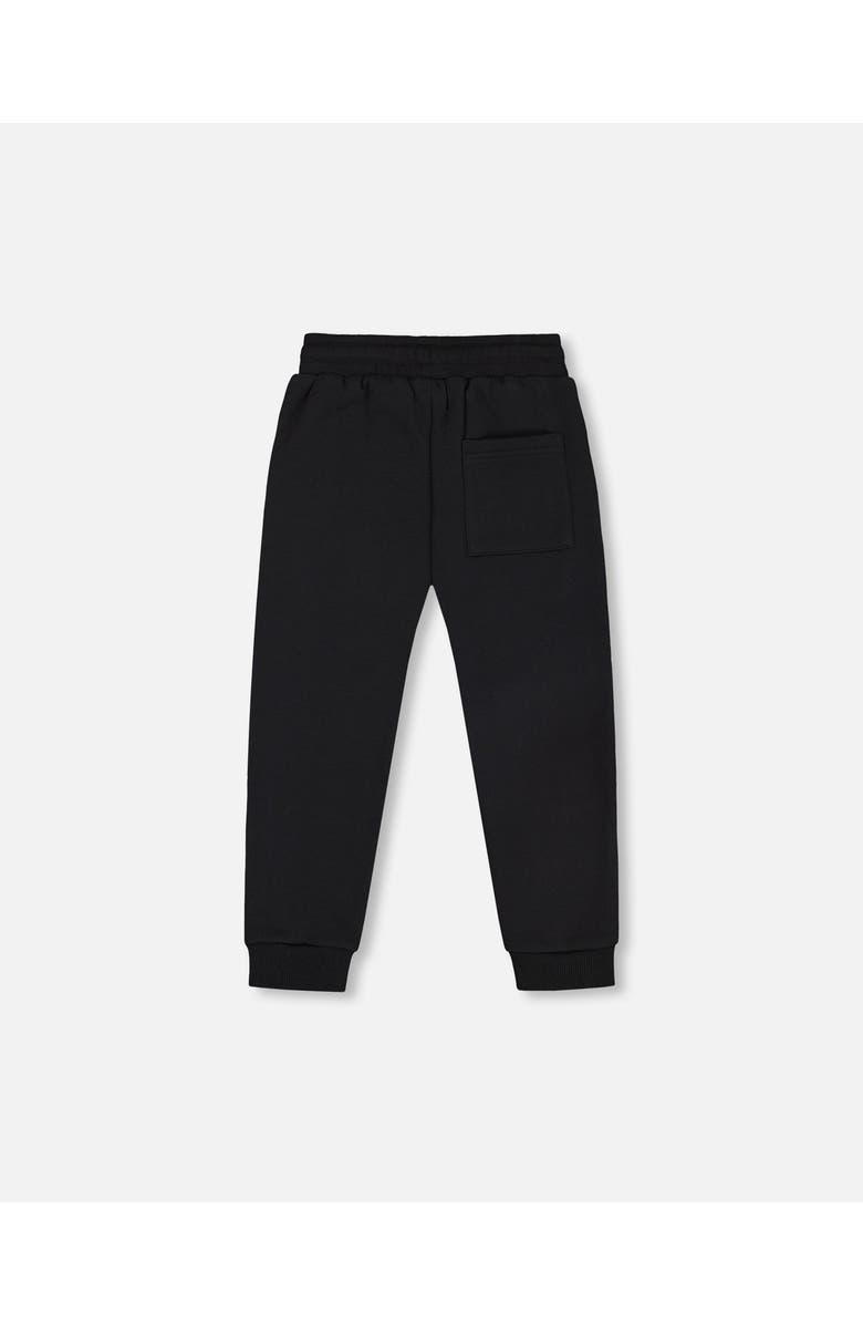 Deux par Deux Little Boy's Fleece Sweatpants With Pockets Black, Alternate, color, 