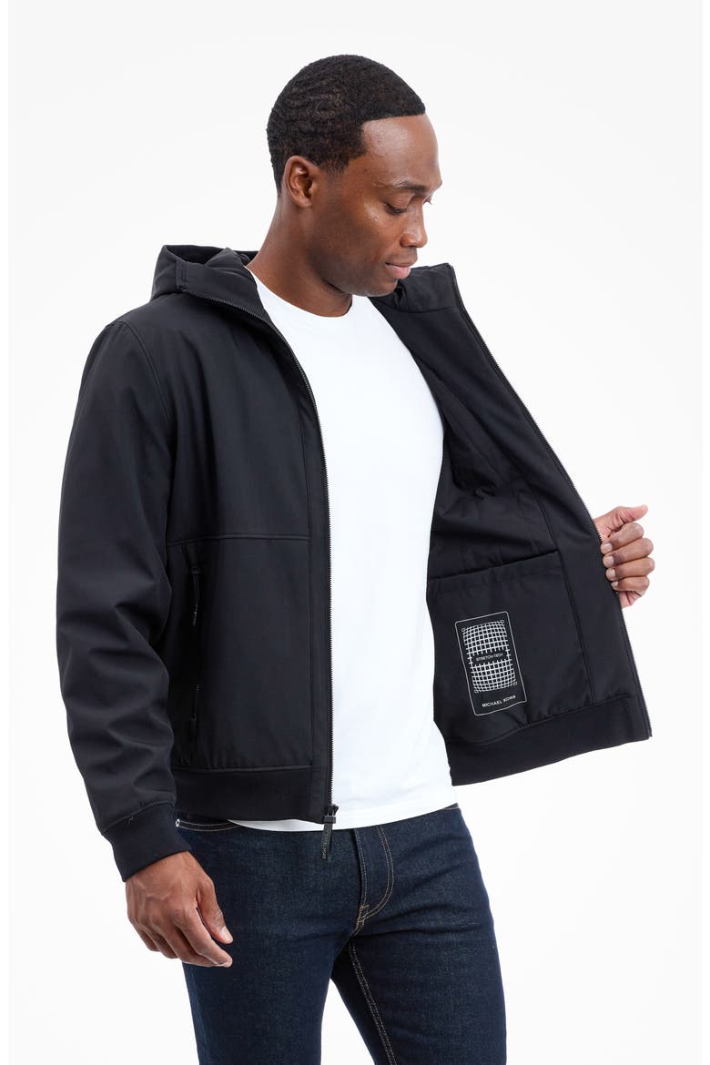 Hooded Soft Shell Jacket, Alternate, color, BLACK