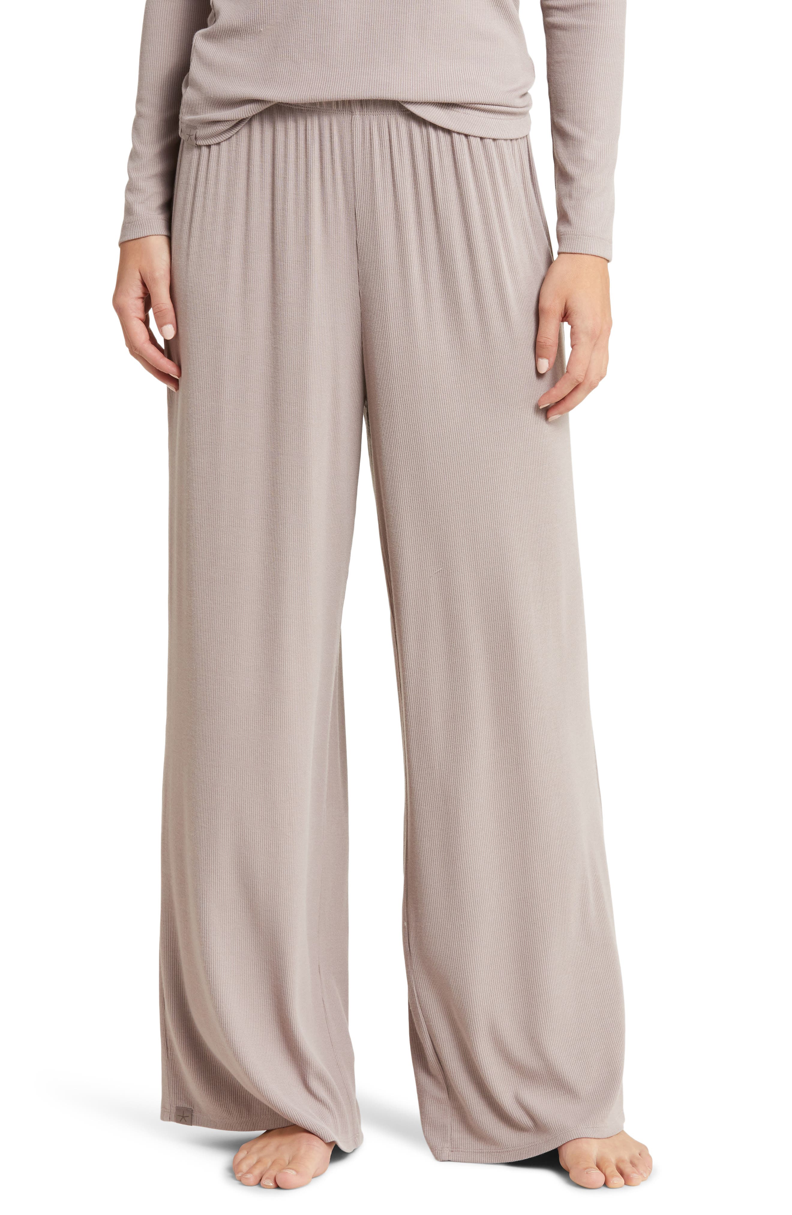 Barefoot Dreams® Ultra Soft Rib Wide Leg Pajama Pants (Women ...