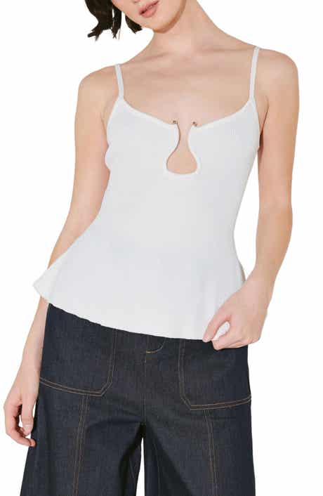 Keyhole Cutout Knit Camisole