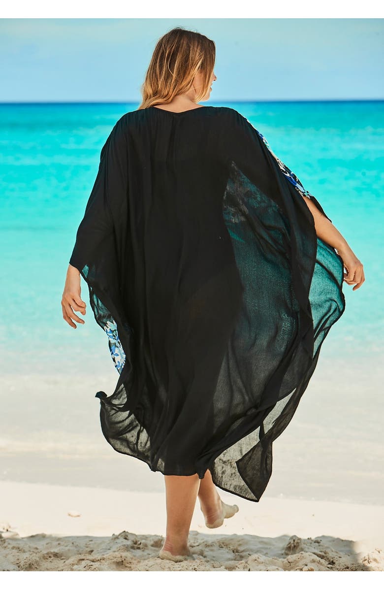 Swim 365 Long Embellished Cover Up, Alternate, color, Merlot Mixed Animal