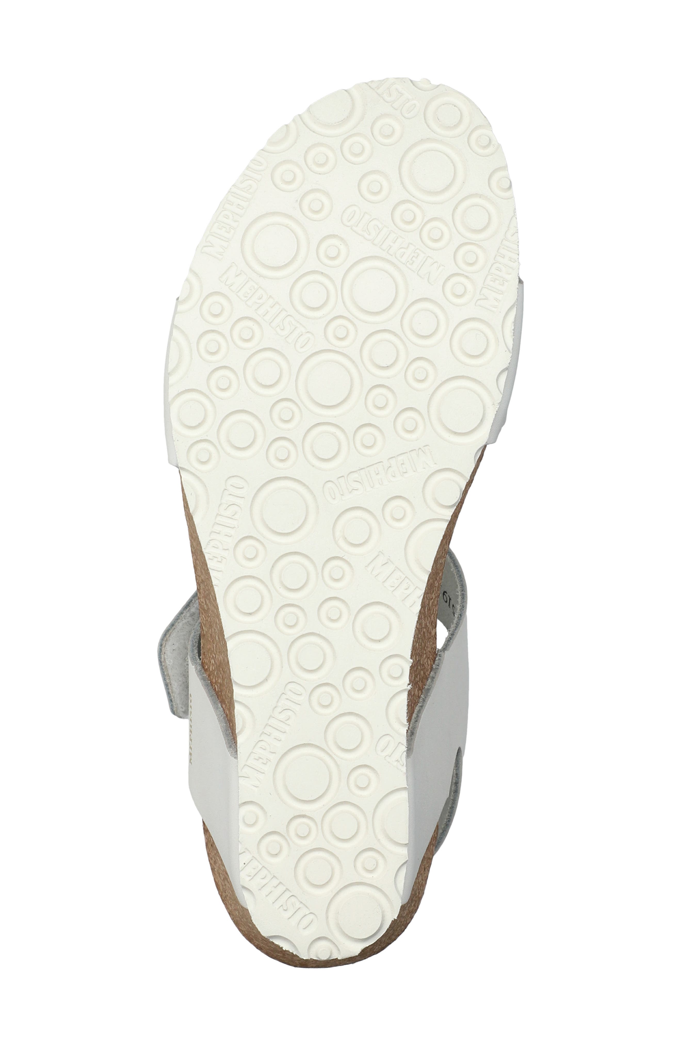 Mephisto Leonore Ankle Strap Sandal, Alternate, color, White