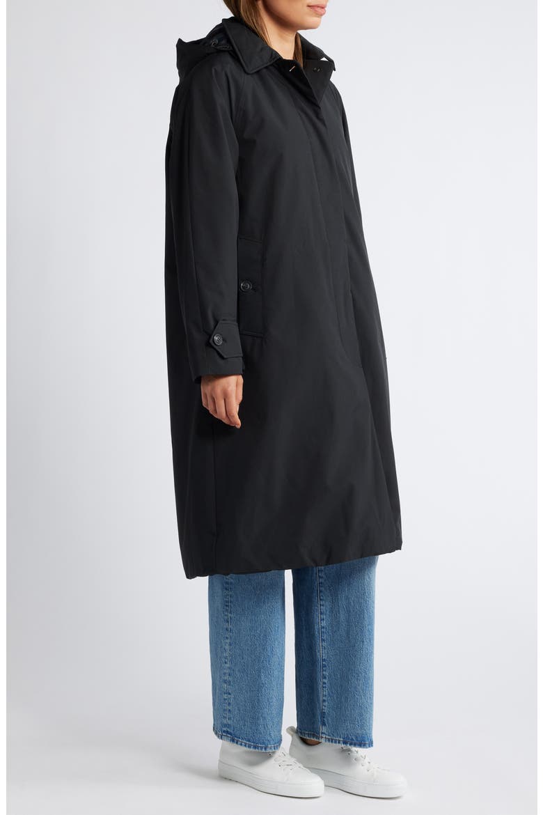Zoey Water Repellent Coat, Alternate, color, BLACK