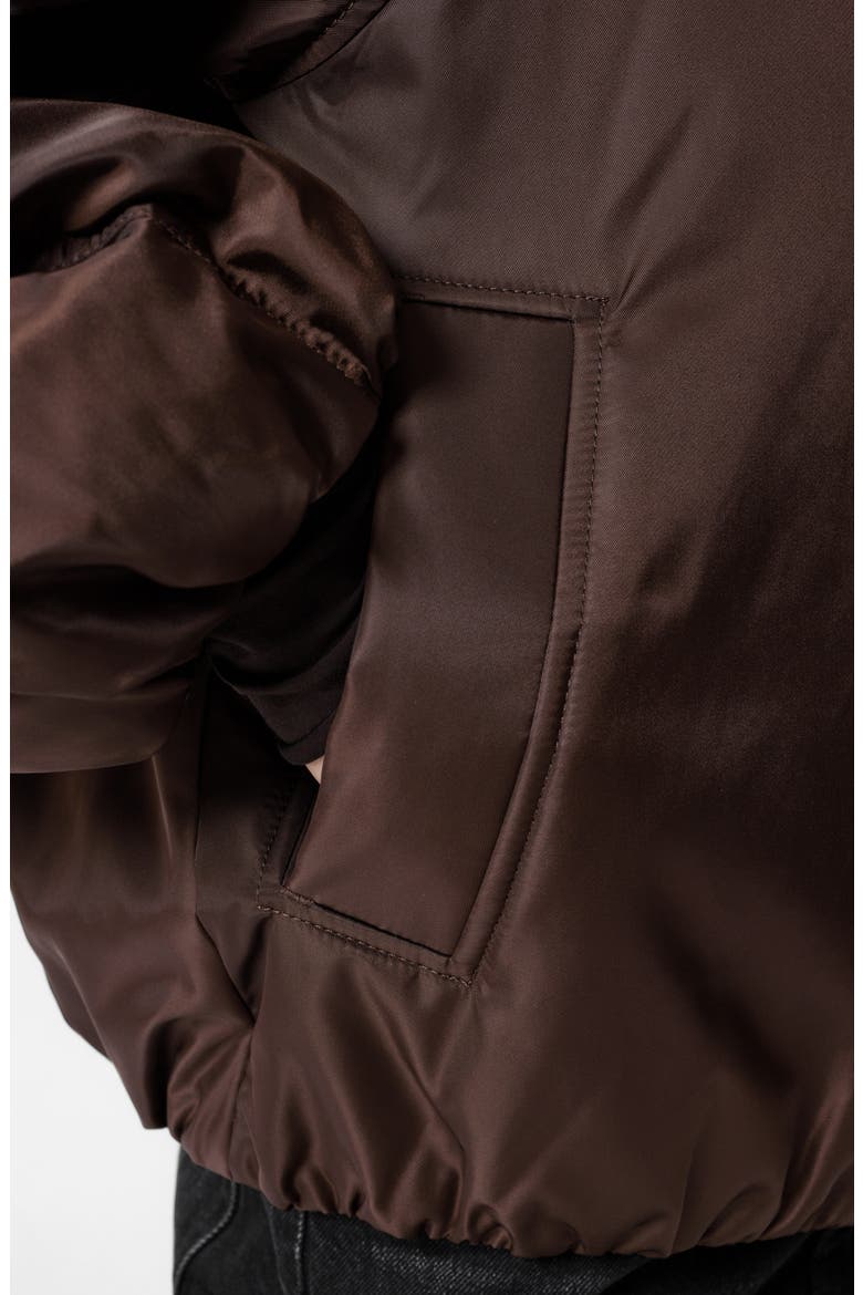 Oversize Bomber Jacket, Alternate, color, BROWN DARK