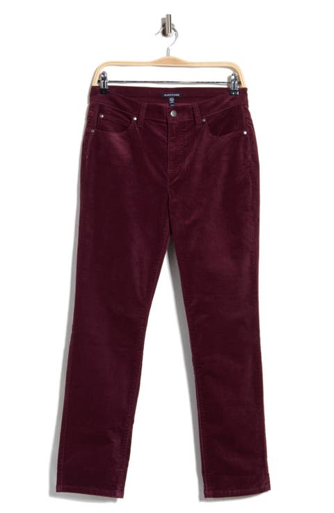 High Waist Ankle Slim Corduroy Pants