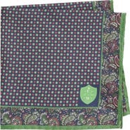CLIFTON WILSON Paisley Silk Pocket Square