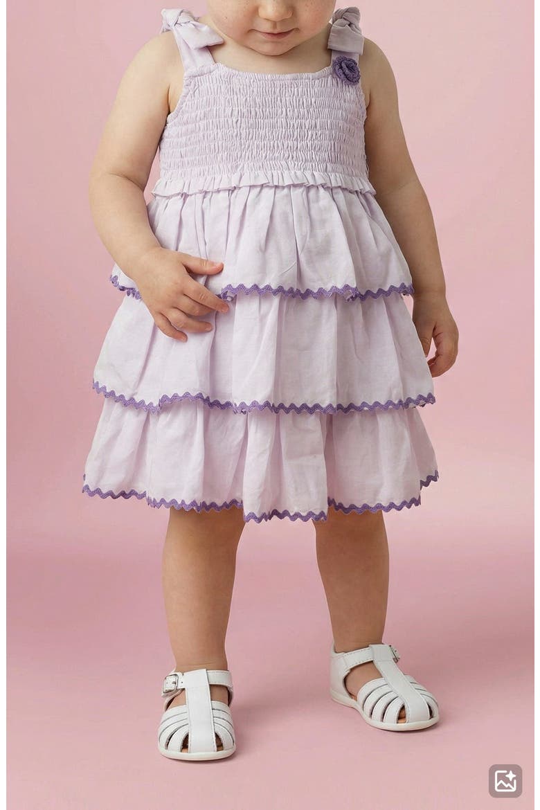 Kids' Aria Smocked Sundress, Alternate, color, PINK/ PURPLE