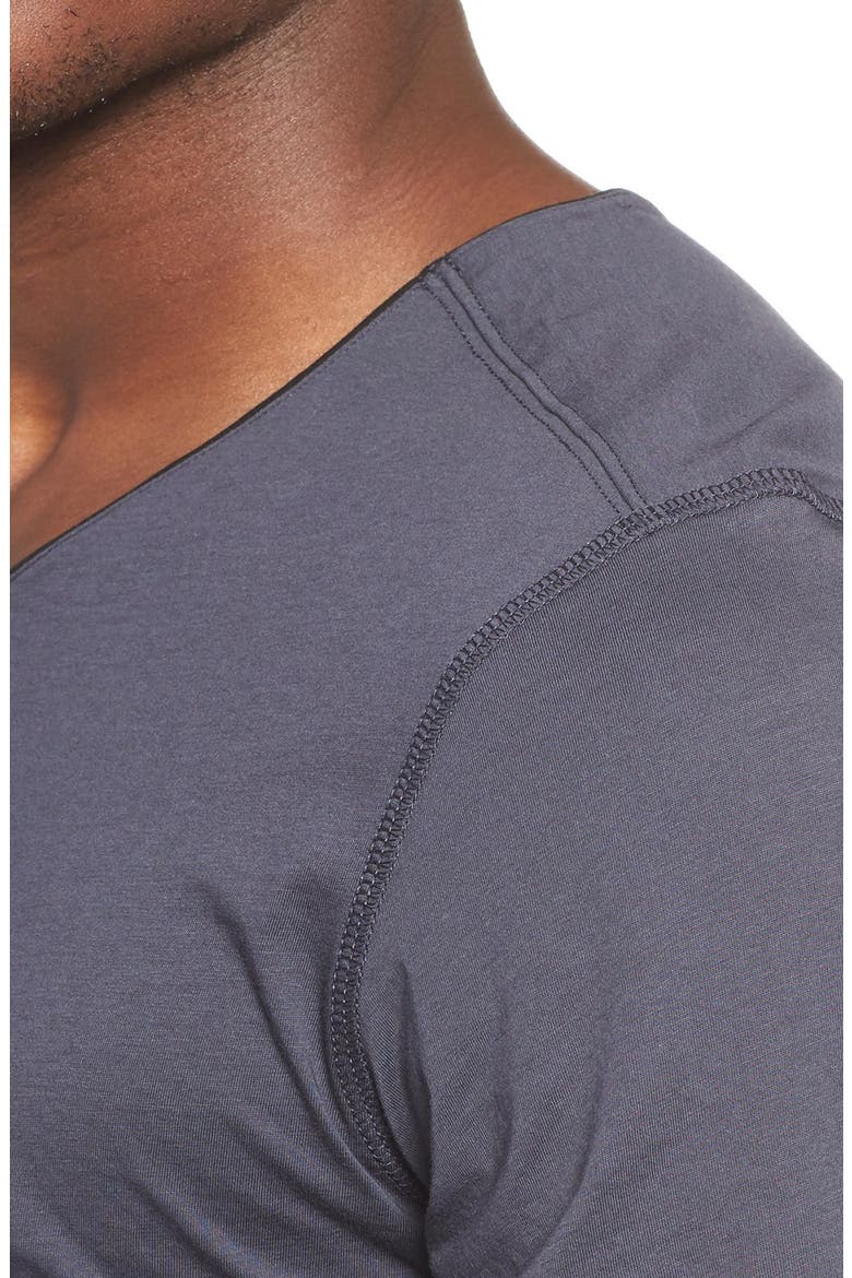 Peruvian Pima Cotton V-Neck T-Shirt, Alternate, color, INK