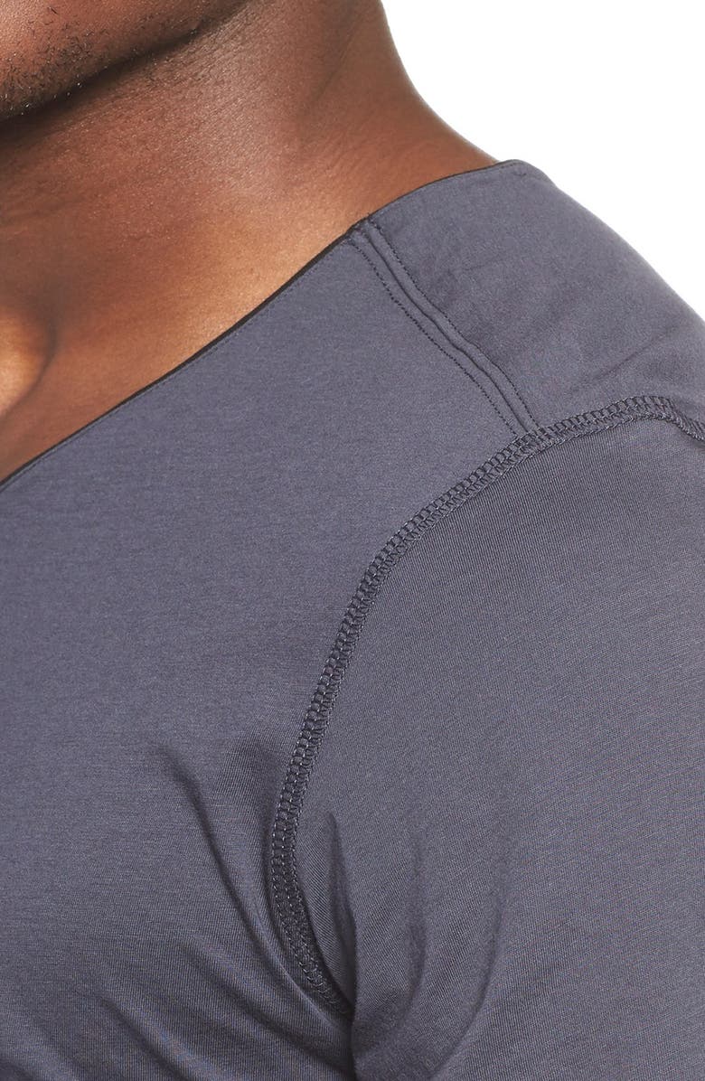 Daniel Buchler Peruvian Pima Cotton V-Neck T-Shirt, Alternate, color, Ink