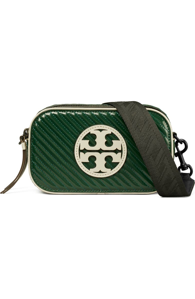 Tory Burch Miller Quilted Patent Leather Crossbody Bag, Main, color,