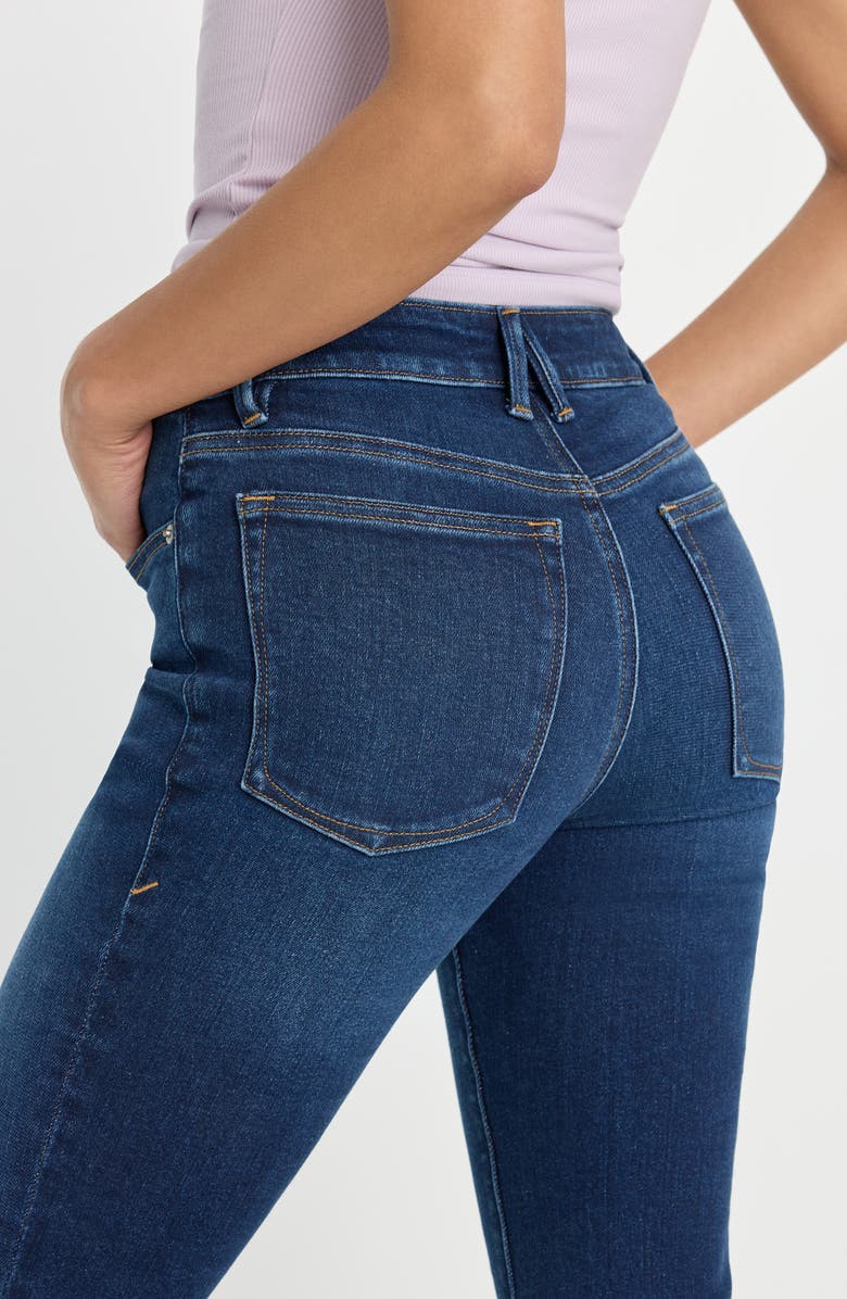 Good American Compression Good Legs Flare Jeans, Alternate, color, Indigo1229