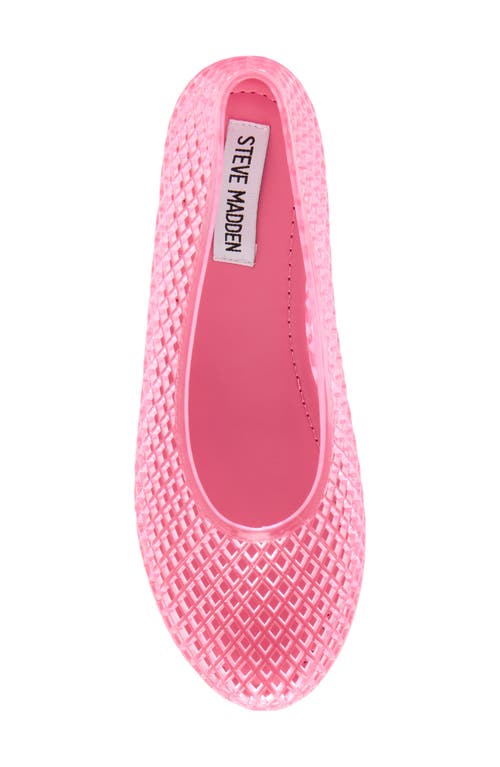 Steve Madden Gyzmo Perforated Jelly Flat In Pink