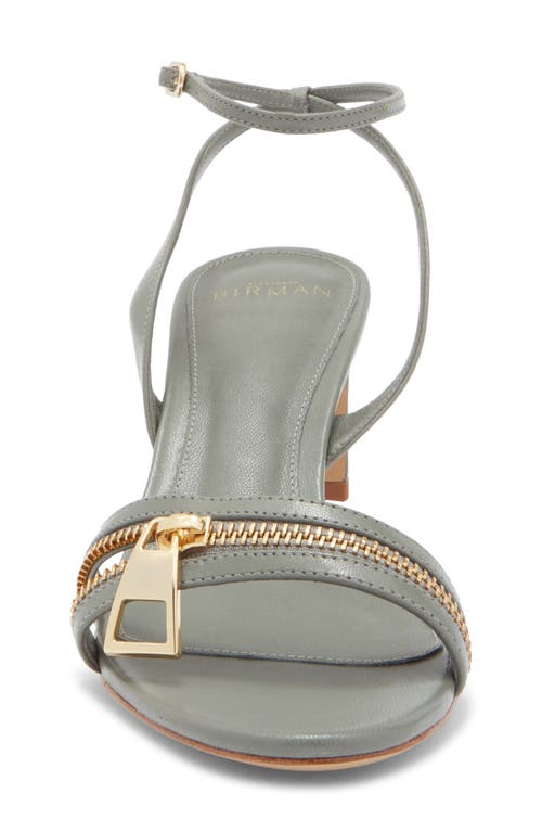 Alexandre Birman Zipper Ankle Strap Sandal In Gray
