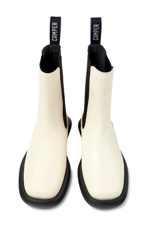 Camper Chelsea Wave Ankle Boots In White