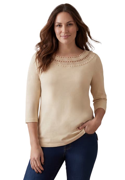Crochet Trim Boatneck Tunic
