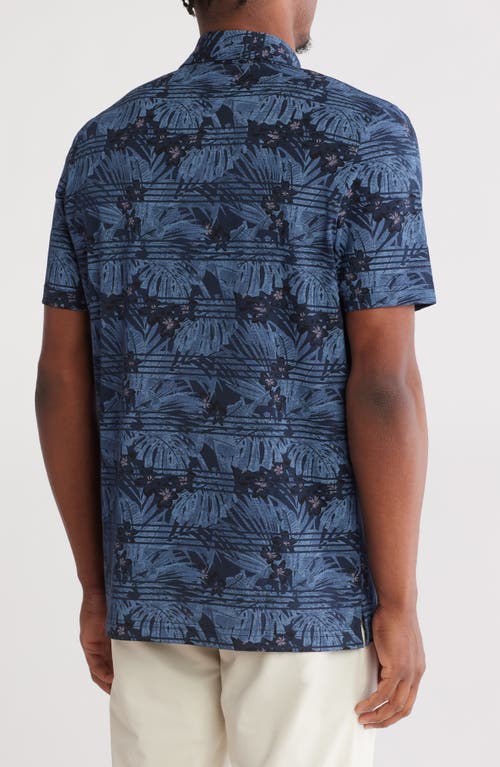 Travismathew Free Advice Short Sleeve Stretch Button-up Shirt In Total Eclipse