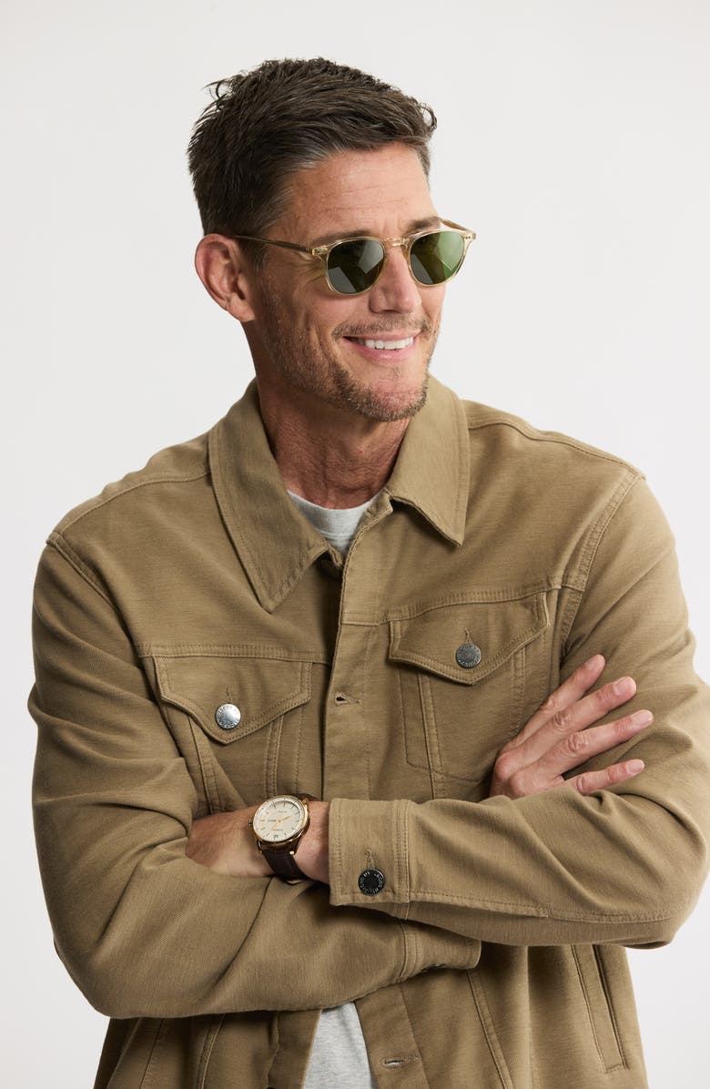 JACHS Stretch Cotton Trucker Jacket, Alternate, color, Khaki