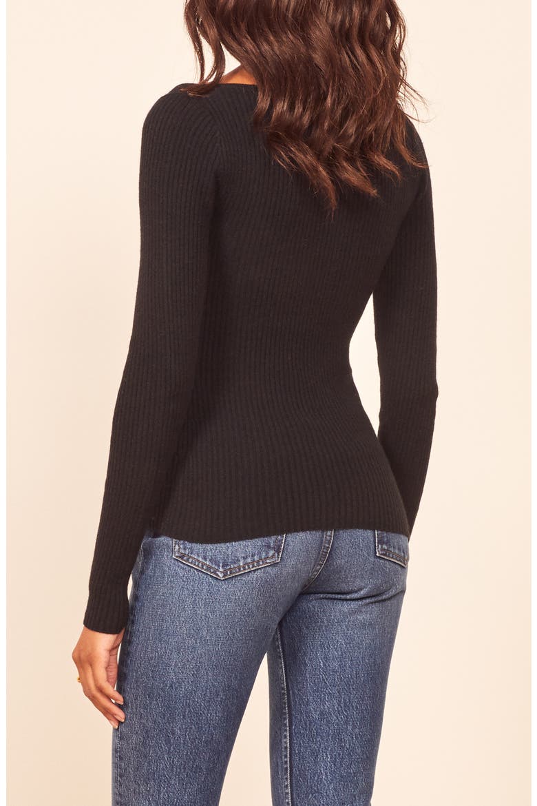 Mia Cashmere & Wool Sweater, Alternate, color, BLACK