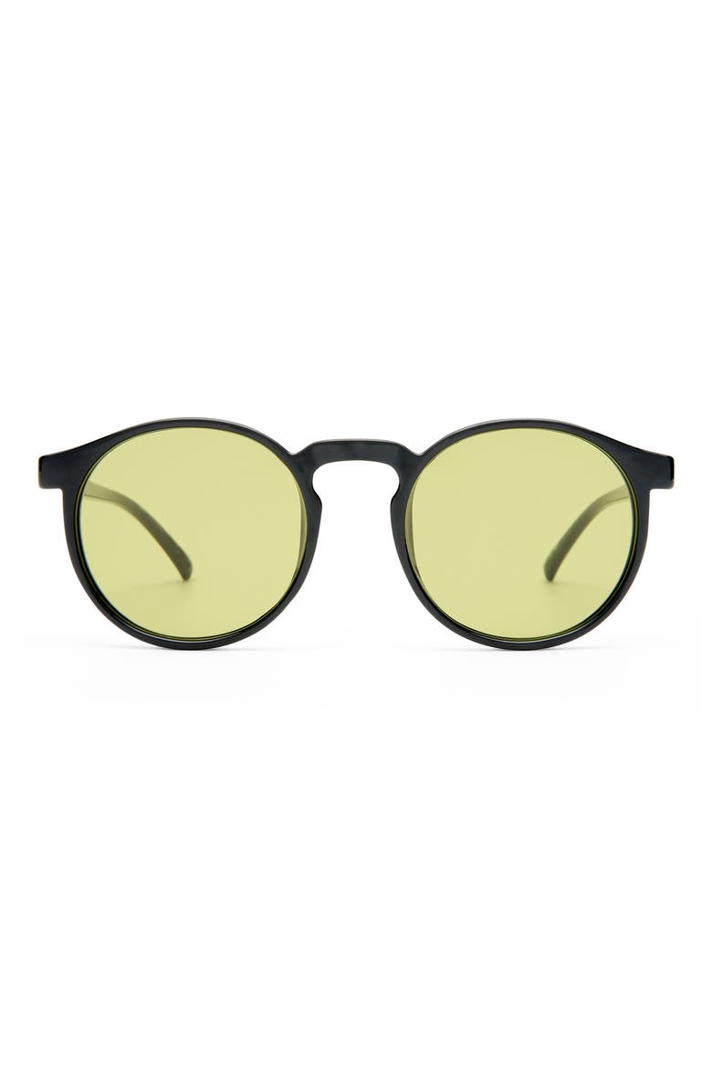 Teen Spirit Deux 50mm Round Sunglasses, Main, color, BLACK