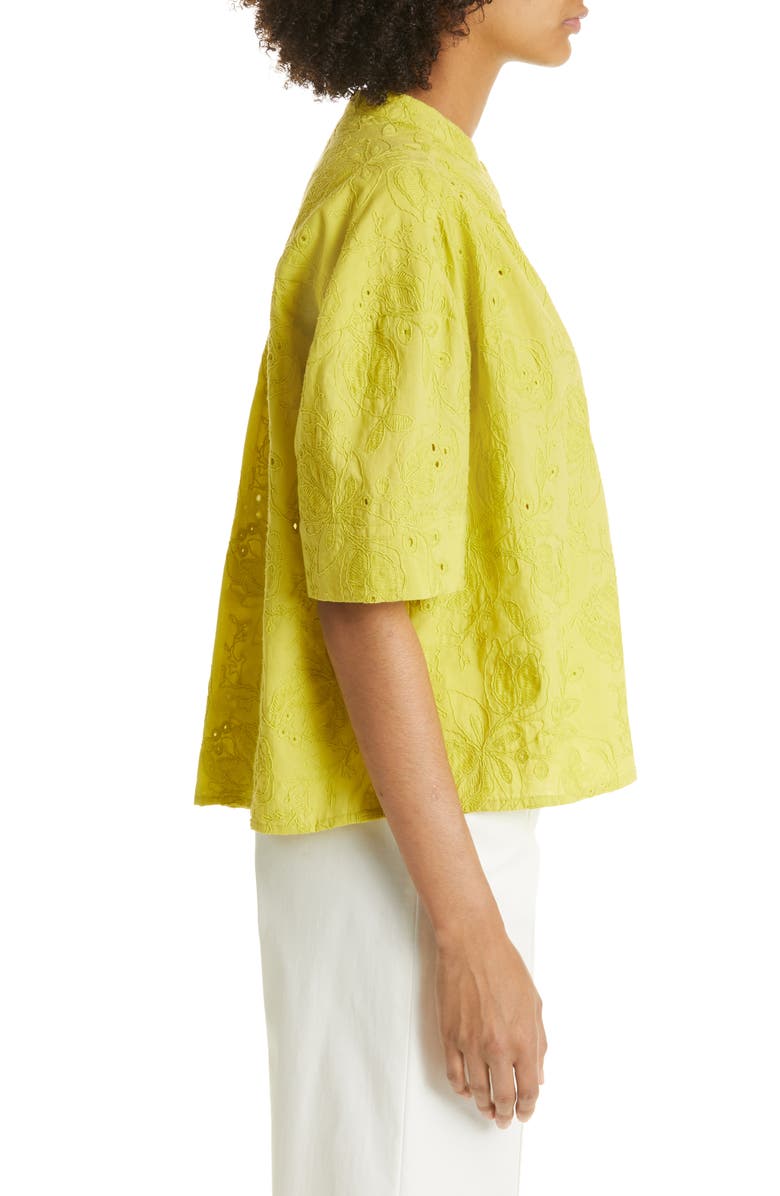 Masai Copenhagen Irma Cotton Eyelet Button-Up Top, Alternate, color, 