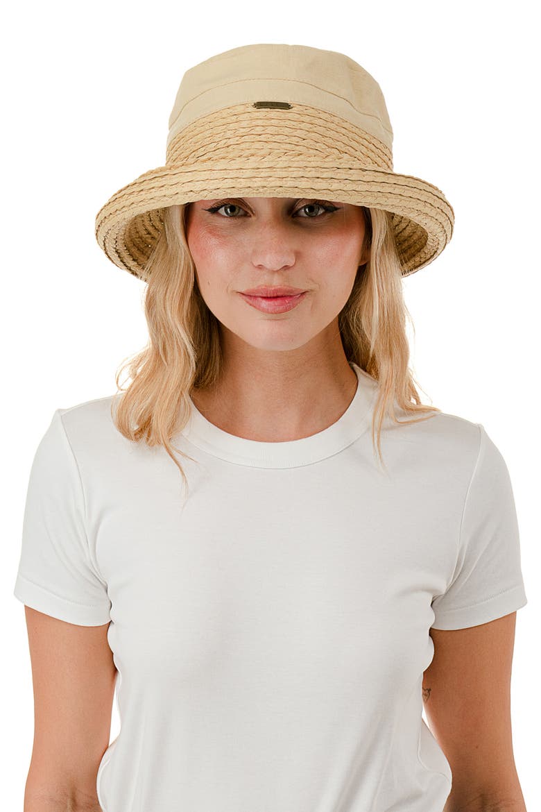 Rolled Bucket Hat, Alternate, color, NATURAL