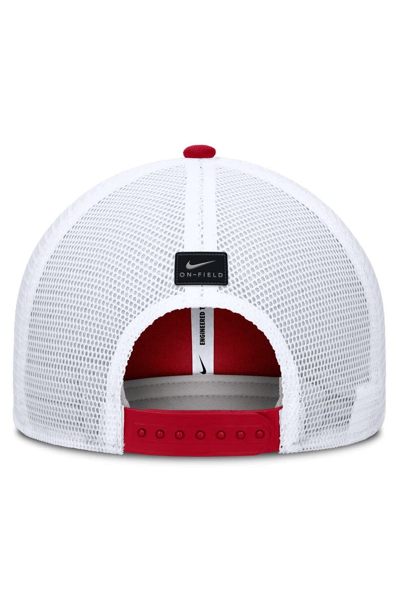 Nike Men's Nike Scarlet Ohio State Buckeyes 2025 Dugout Coaches Rise Performance Trucker Adjustable Hat, Alternate, color, Scarlet