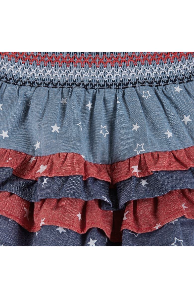 Andy & Evan Smocked Ruffle Bodysuit, Alternate, color, 