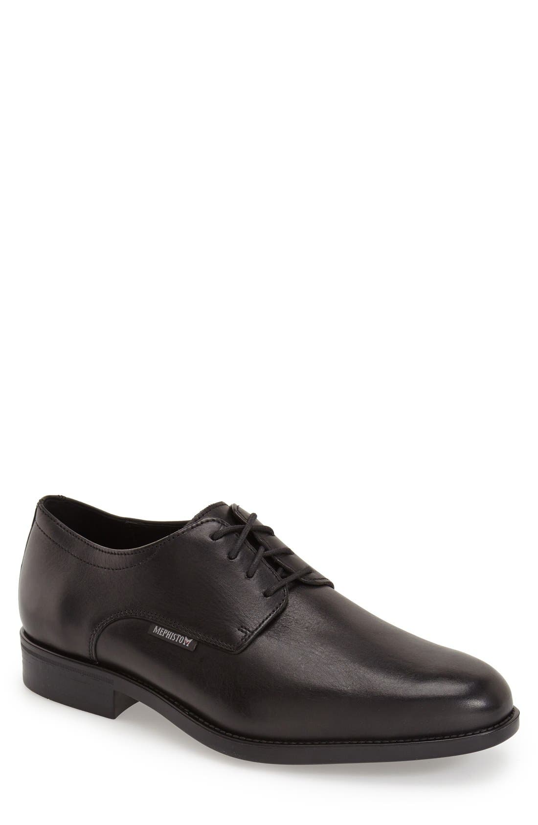 'Cooper' Plain Toe Derby, Main, color, BLACK CARNABY