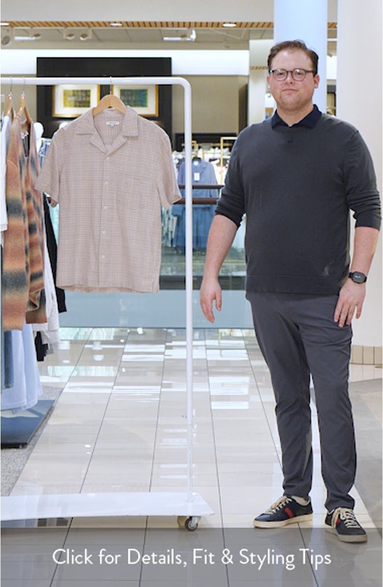 Puckered Cotton Seersucker Button-Up Shirt, sales video thumbnail