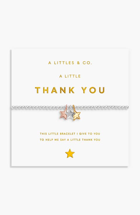 A Little Charmed Moments 'Thank You' Bracelet