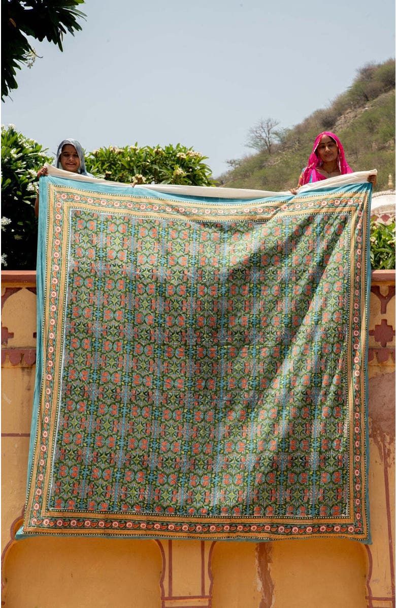 CQC LA Topanga Duvet Cover - with 2 Shams, Alternate, color, White, Blue, Green, Pink