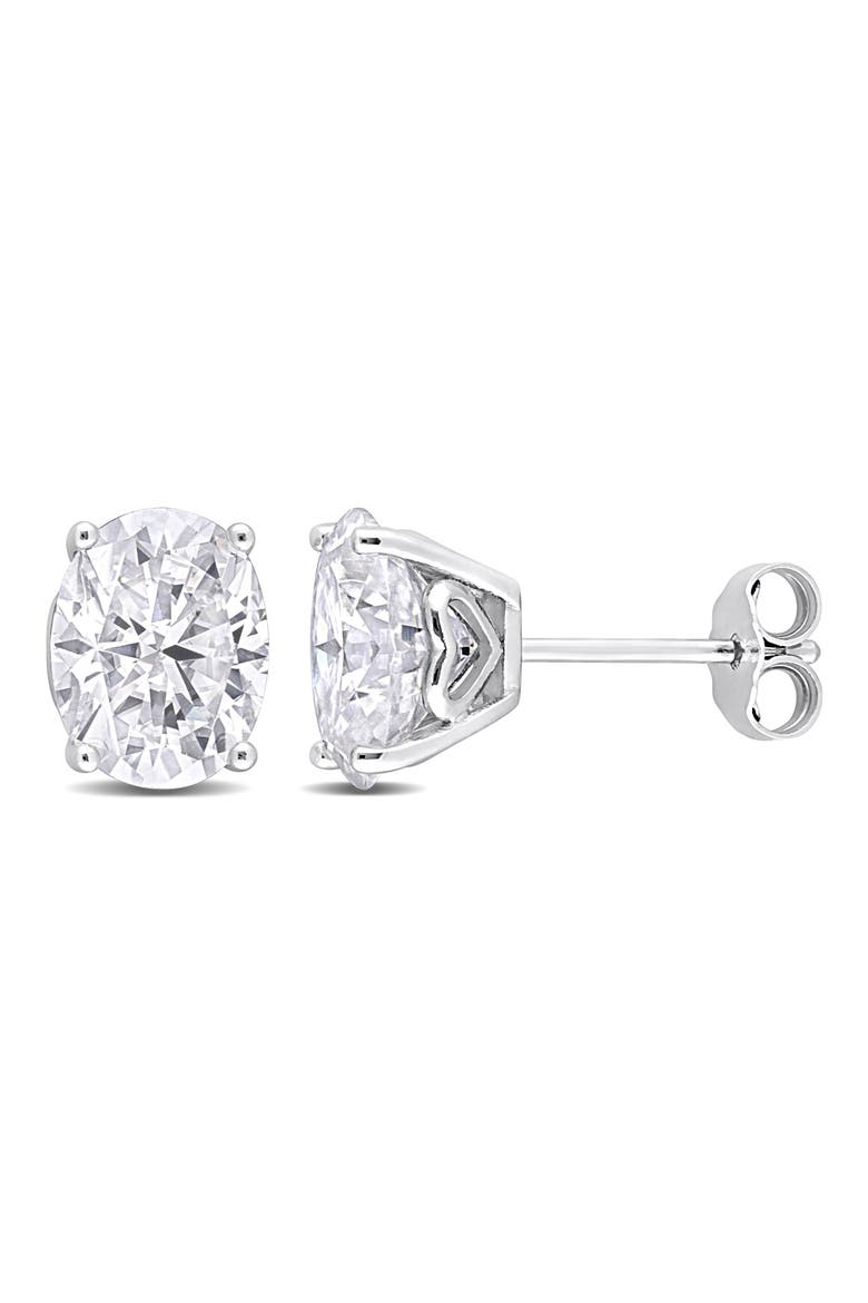 Oval Lab Grown Moissanite Stud Earrings, Main, color, SILVER